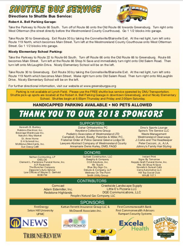 Community Days is in six days!Here’s the shuttle information. A HUGE thanks to our sponsors as the event could not happen without you!!!!