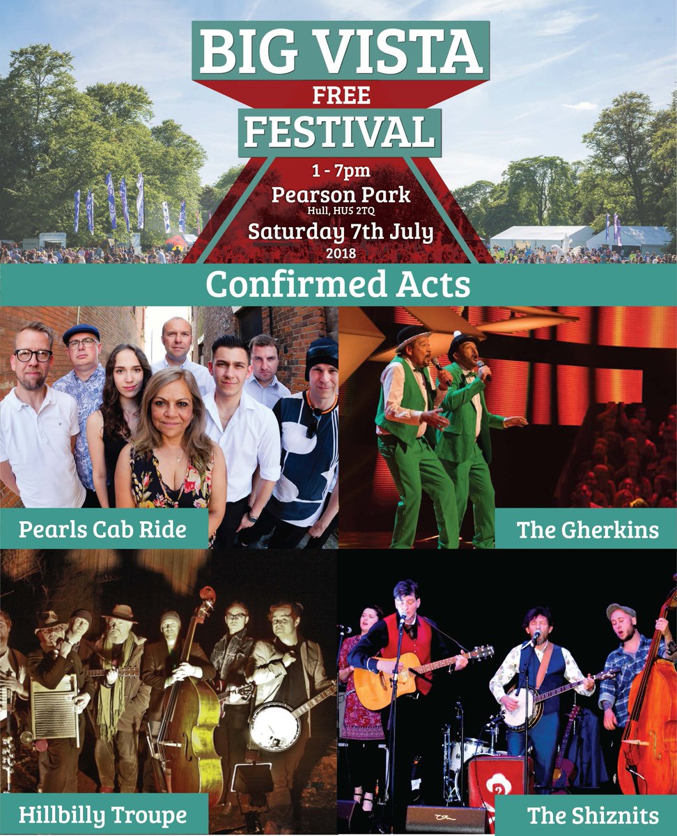 HullRedClub's tweet photo. Our amazing #festival will be here before you know it! We are super excited to announce the confirmed acts for the main stage so far :D @pearlscabride @Hillbillytroupe @TheGherkins @The_Shiznitz #Hull #Music #Summer #Inclusive #DisabilityFriendly #CityofCulture https://t.co/5lBnuzp90d