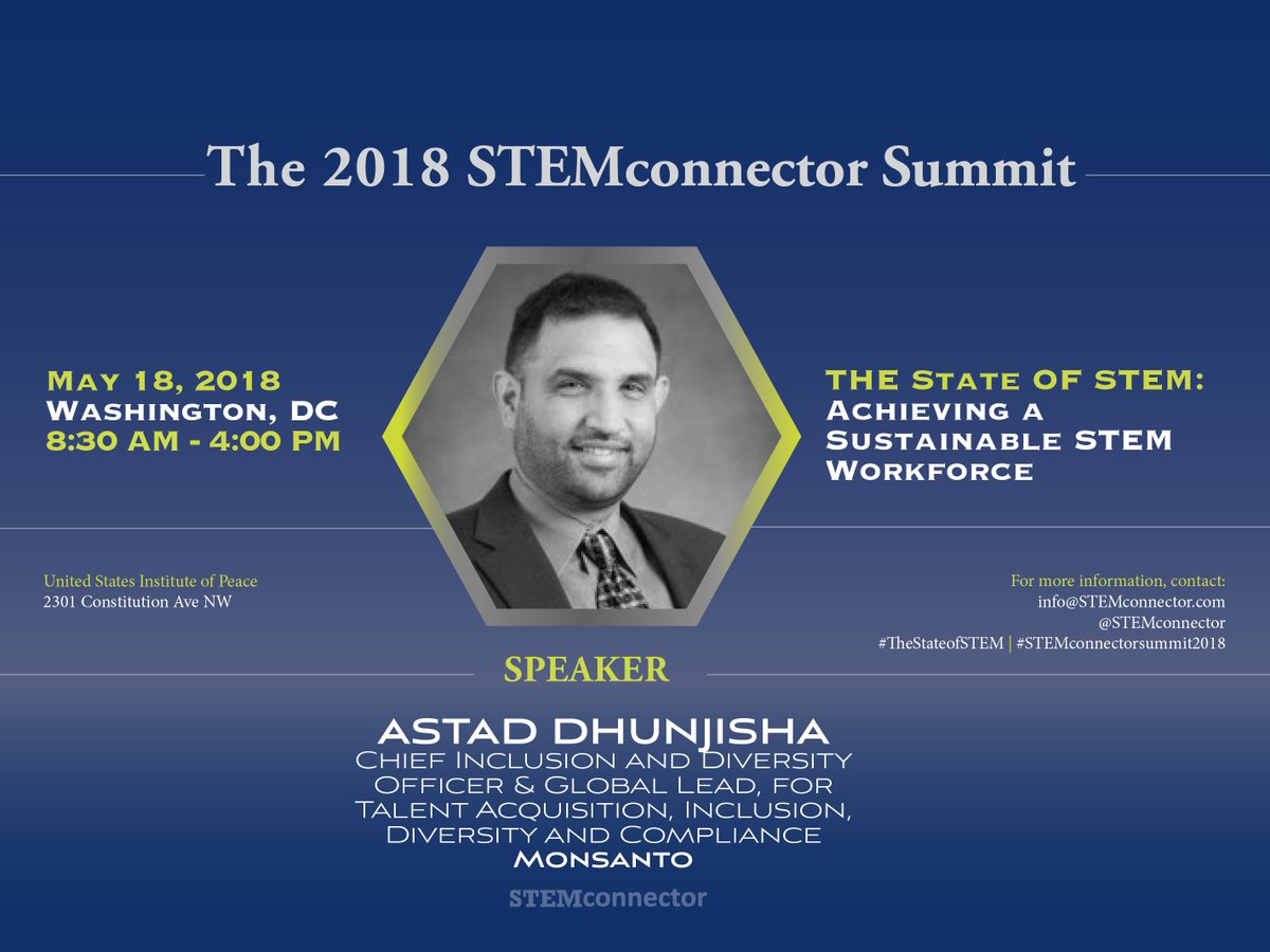 STEMconnector's tweet photo. Who’s ready for Gap 4? On the next panel exploring demographics &amp; the paradox of the #STEM community’s commitment to diversity &amp; the lack of progress on #STEMdiversity, we have @AlBunshaft, @umranbeba, Alison Bazil @Ford, &amp; Astad Dhunjisha @MonsantoCo. #STEMconnectorSummit2018. https://t.co/7fq7xHrzwR