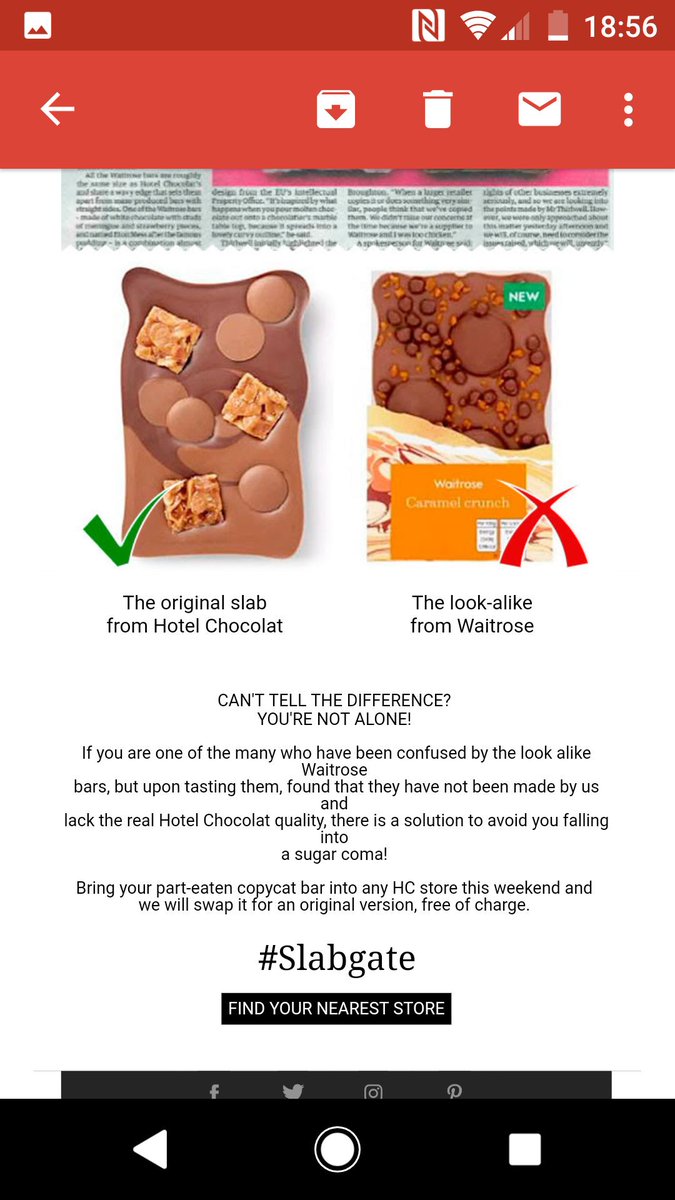 missjesawyer's tweet image. This is brilliant @HotelChocolat @waitrose #slabgate