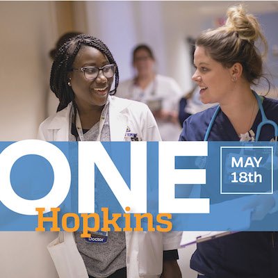 Changing lives, one day at a time @HopkinsMedicine @IJHNursing @HopkinsKids @JohnsHopkinsSPH We are #OneHopkins. Join us in making a difference. ow.ly/taY430k3JNO