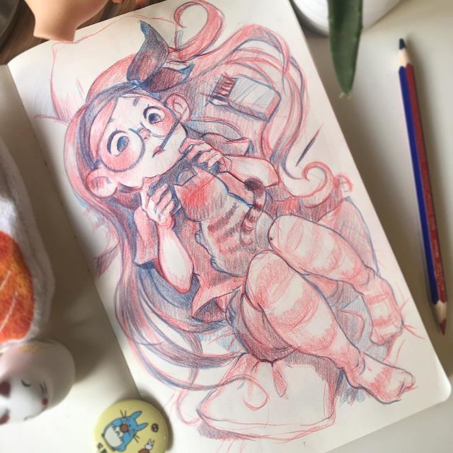 susy_broullon's tweet photo. Sorry for not post anything for so loooooong... here is a random sketch!
.
.
.
.
#sketch#pencil#drawing#imagination#girl#creation#creature#traditionalart#art #draw #illustration #blue#red #sketchbook #dailysketch#pencildrawing#color#susybroullon #sushi #visualart #drawingoft… https://t.co/aofPhphQz1