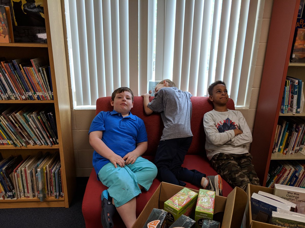 Our final new piece of furniture this year- selected by students for the library- has been named "couchy". 2W is very happy. MSS Library is a great place to read, learn, and enjoy.