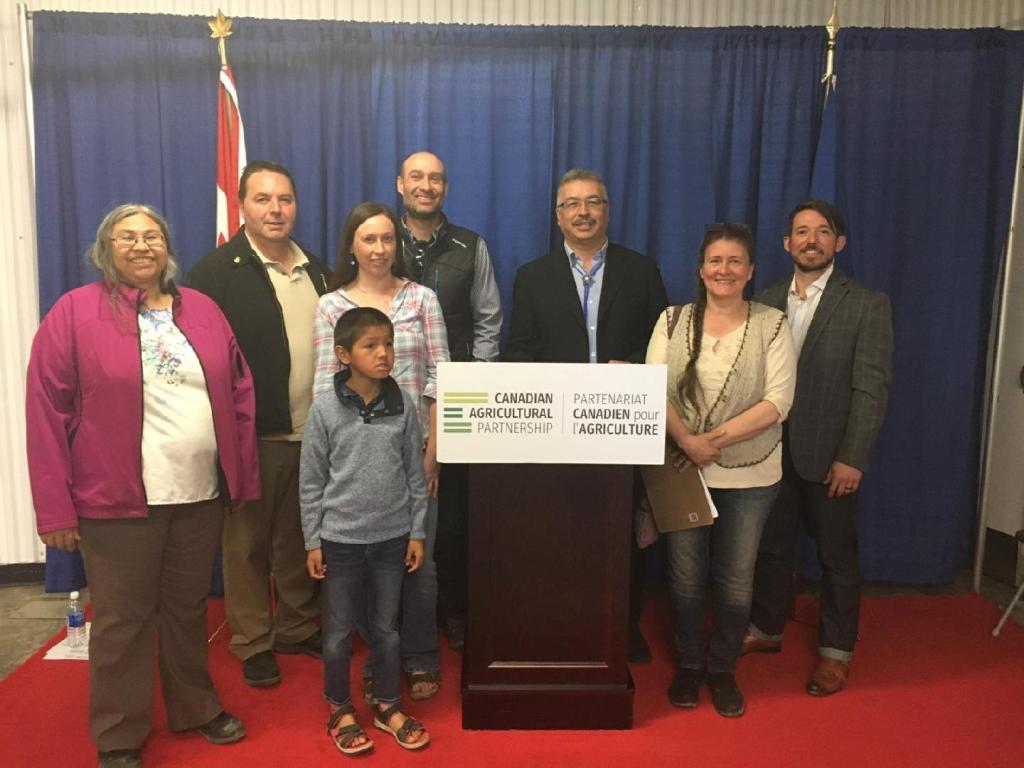 Thrilled to be at Hay River's <a href="/polaregg/">Polar Egg</a> with <a href="/WallySchumann/">Wally Schumann</a> this morning, on behalf  of <a href="/L_MacAulay/">Lawrence MacAulay</a>, for the Canadian Agricultural Partnership.

This 5 year, $5.6M joint federal/territorial investment will help our territory's Ag sector flourish! #nwtpoli