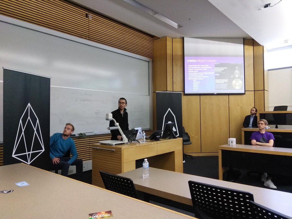 curelet's tweet photo. EOS projects shown after @TBCox talk on @EOS_Nation   #governance @UWaterloo @EOS_io #EOS cryptocurrency @CityWaterloo #KWAwesome #WRAesome https://t.co/BPuYU3P7kq