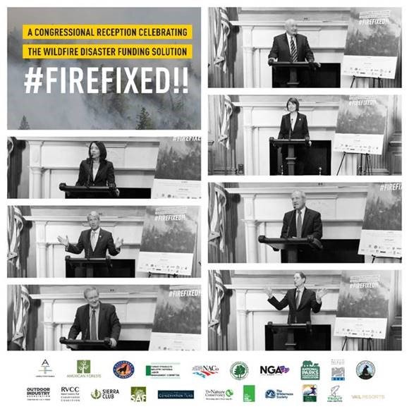 AmericanForests's tweet image. Thank you again to all the champions who helped turn #FireFix into #FireFixed! We're honored to have played a role in ensuring @forestservice is able to efficiently and safely handle wildfires. @SecretarySonny @USDA @MikeCrapo ow.ly/9Qtl30k48xl