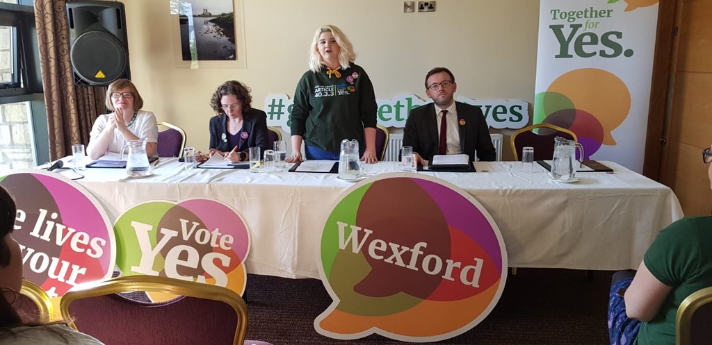 Together4yes's tweet photo. The #GetTogether4Yes tour is in Amber Springs for a meeting w/ @ProChoiceNW @SiobhanDonohue from @TFMRIRE , @Colmogorman , @OrlaNWCI & Fionán from @Doctors4Choice
“When we started it was just 2 of us @parentsforyes coffee mornings. It was just us for 2 months. But then we grew” https://t.co/qpVEYoft8B