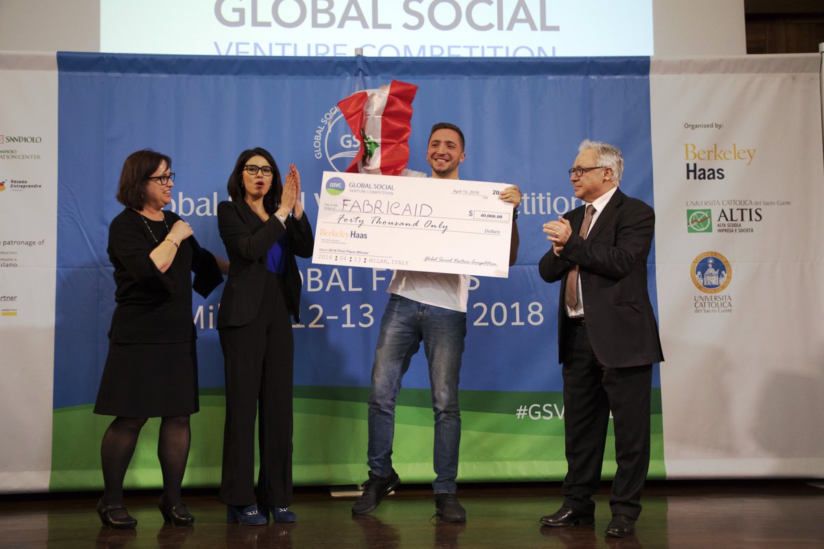 GSVC's tweet image. We wish best of luck to all of the #gsvc2018 finalist teams in their next endeavors and hope the winner teams #FabricAid, #NEMO and #ThinkerbellLabs benefit from the awards!