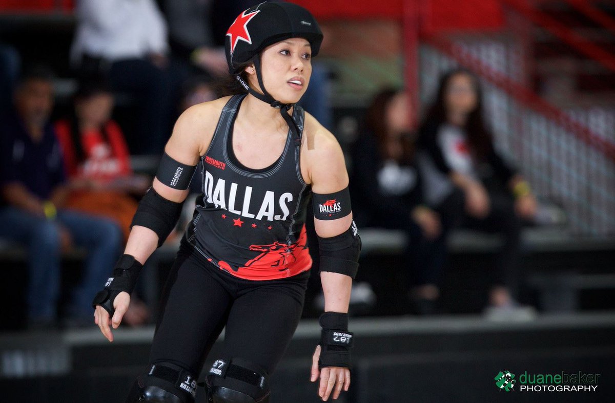 DDDevils's tweet photo. Congratulations to Ravenous Bliss, skater of the month! She is the nicest person ever but when that whistle blows she says #CrewYou and busts through those walls! Come check her out Saturday and your other favorite skaters at our 2nd home game of the season! #20sk8teen #DDD https://t.co/A3sHqvXlNF