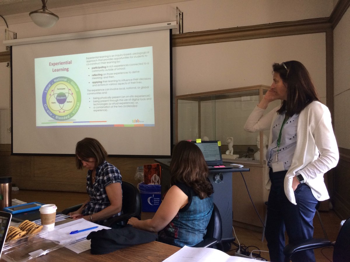 ZeliaMCT's tweet photo. A powerful afternoon planning session with educators moderated by @lynda_watters focussing on Community-Connected Experiential Learning (CCEL) K-12, so much passion, a look at creating transdisciplinary learning experiences linked to curriculum and beyond! @TDSB_EL #tdsbCCEL https://t.co/9bFvjgHCo0