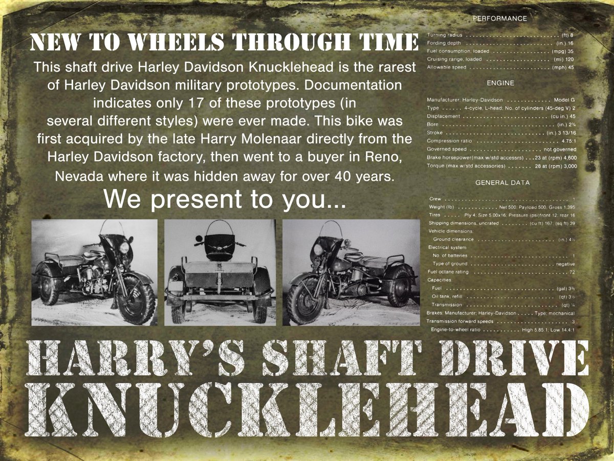 One of the many Military Motorcycles that will be on display this Memorial Day.  
wheelsthroughtime.com/events/