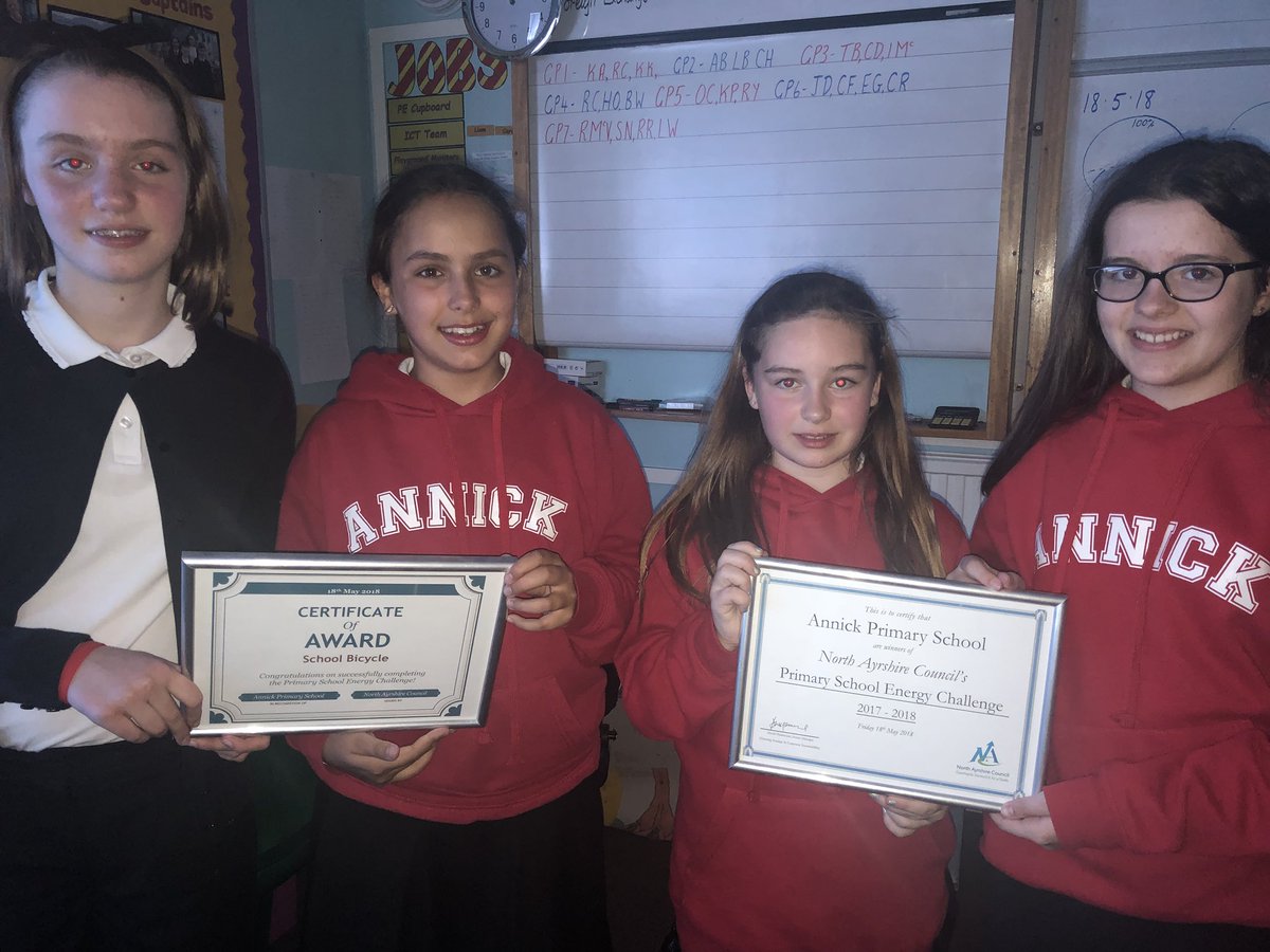 #proud Annick Primary won North Ayrshire’s Energy Challenge competition. Excellent effort by the pupils and Mr Murdoch #learningforsustainability #energyawareness
