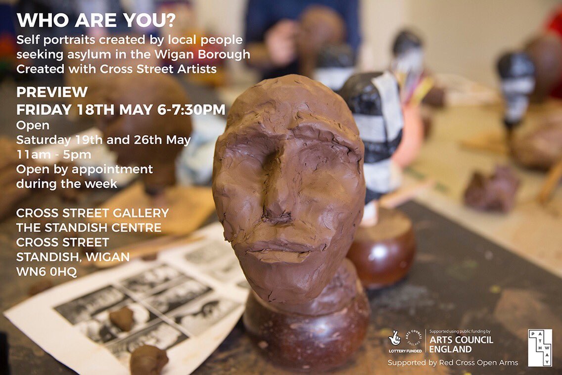 pathway_arts's tweet photo. Before @WiganMuseum tonight stop off @CrossStreetArts for the preview of WhoYouAre https://t.co/IfWpkNISvP