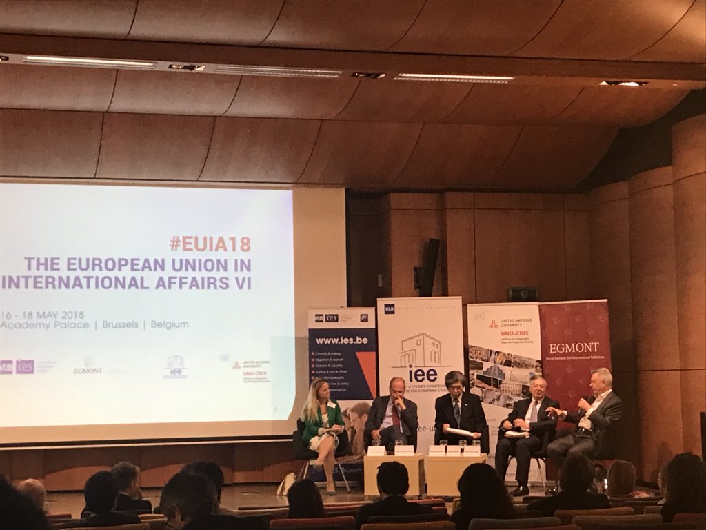 EGarnizova's tweet photo. Final remarks at the #EUIA18 : De Gucht to Ambassador Kodama: “what about the EU replacing US in TPP” #EUIA18 https://t.co/sZ1zX1wstg