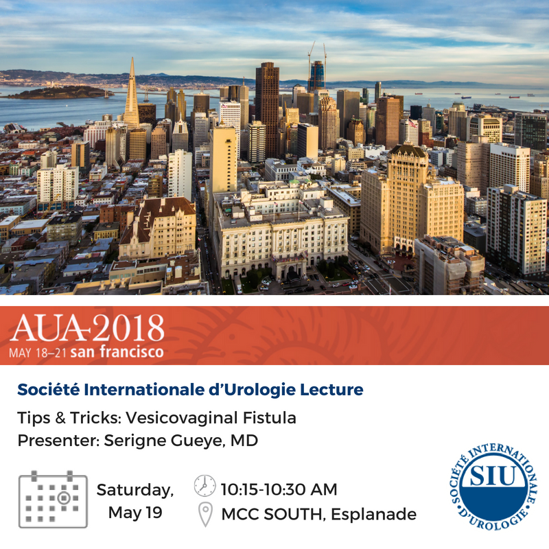 SIU-Urology (@siu_urology) on Twitter photo We're excited for tomorrow when Dr. Gueye from Université Cheikh Anta Diop de Dakar presents his tips and tricks for vesicovaginal #fistula.
Don't miss the SIU Lecture at #AUA18! ow.ly/g2pQ30jX20Y #UCAD_Senegal <a href="/AmerUrological/">Amer. Urol. Assn.</a> We're excited for tomorrow when Dr. Gueye from Université Cheikh Anta Diop de Dakar presents his tips and tricks for vesicovaginal #fistula.
Don't miss the SIU Lecture at #AUA18! ow.ly/g2pQ30jX20Y #UCAD_Senegal <a href="/AmerUrological/">Amer. Urol. Assn.</a>