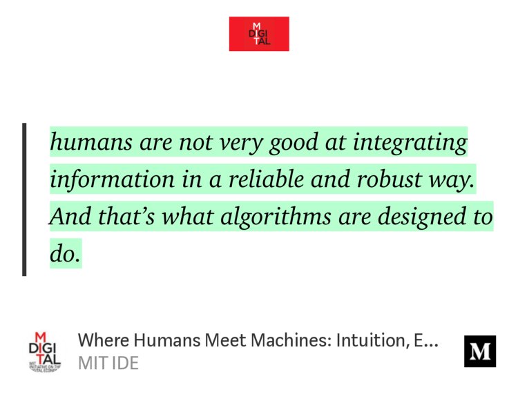 mit_ide's tweet photo. "Where Humans Meet Machines: Intuition, Expertise and Learning" - Daniel Kahneman chats with @erikbryn #mitide @mit_ide https://t.co/kq2jPVHtJq https://t.co/XegMb3pTCd