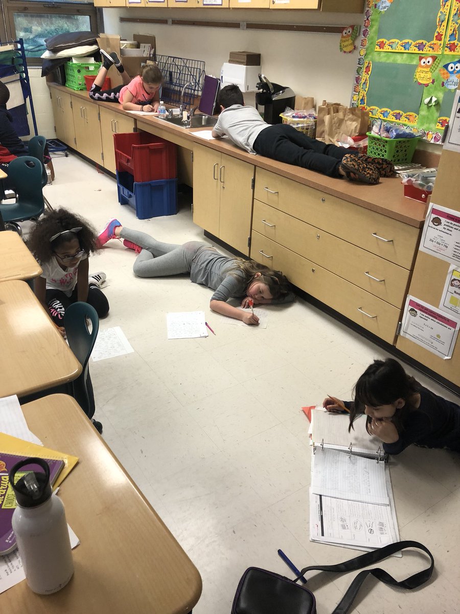 OverlookGrade3's tweet photo. We ❤️ Friday’s! Listening to music and choosing our own space to write makes the rainy days not so gloomy!! #FairyTaleWriting #AACPSawesome @OverlookES https://t.co/hY9d4LTCiR