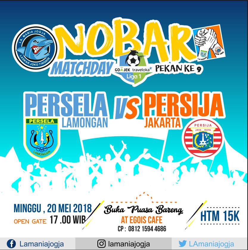 LAmaniaJogja's tweet photo. Marhaban ya Ramadhan 😀, yuk ramaiken Buka Puasa bersama dilanjut Nobar @PerselaFC vs @Persija_Jkt di Egois Cafe ~

@Persela_LAmania @Lamongan_Fans @infoLMG @InfokomJakmania @DIJakJogja @DIJ_jakjogja @infosuporter 

#PerselaDay #Perselaisme #Ramadhan https://t.co/bBmRMp2vrB