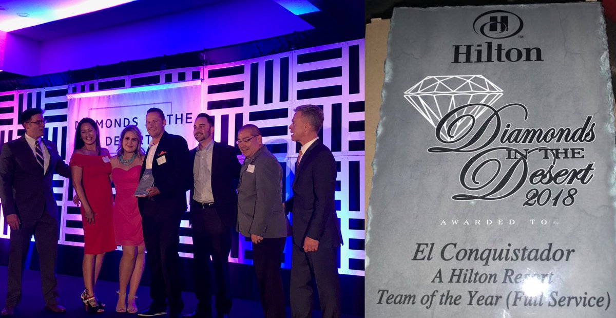 PrismHotels's tweet image. Great to see @ElConResort awarded by @HiltonHotels as the Arizona Sales Team of the Year. Creativity and Commitment wins. #dontdonormal #neverbeboring