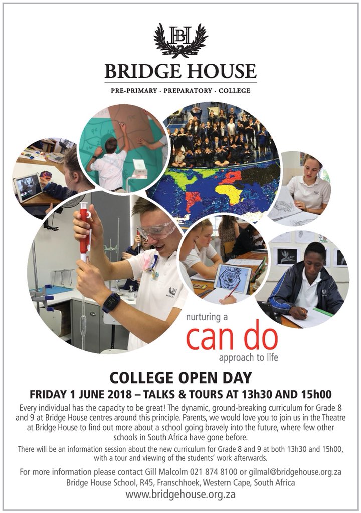BridgeHouseSchl's tweet photo. Please join us at the Bridge House College Open Day on 1 June. Parents of children of all ages inside and outside the school are welcome. #college #openday #newGETcurriculum #innovativeschool https://t.co/hPHrIOfi8D