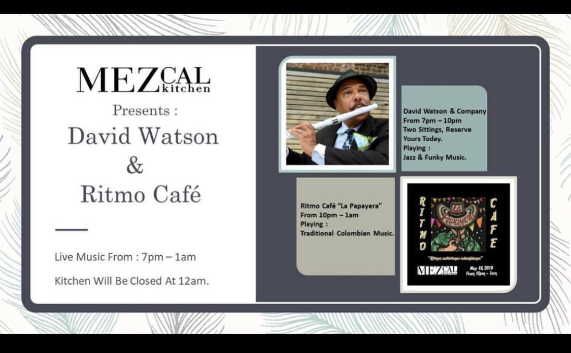 BayonneNJEvents's tweet image. #MezcalKitchen #DavidWatson #RitmoCafe #BayonneNJEvents