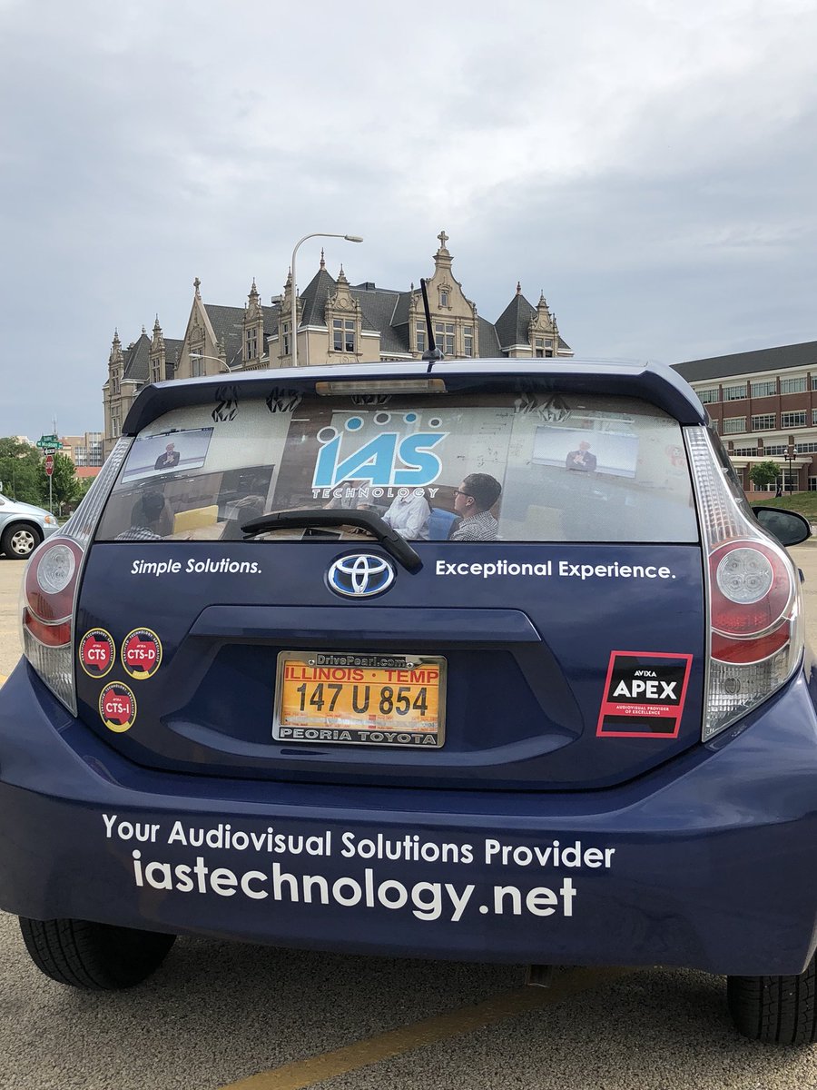 IAS_technology's tweet photo. Loving the before and after photos of the new sales car! #cts #avixa #avtweeps @AVIXA #apex logo and all https://t.co/8NTMPEwIC9