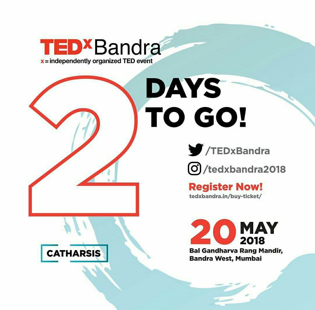 TEDxBandra's tweet photo. Last couple of days for the conference. We are set to put up a conference you wouldn't want to miss!
#TEDxBandra #TEDTalks #TEDx #TED #TEDIndia  #TEDxBandra2018 #TEDxBandra2017 #Catharsis #TEDconference #Bandra #Inspire https://t.co/0CYMvvYy5y
