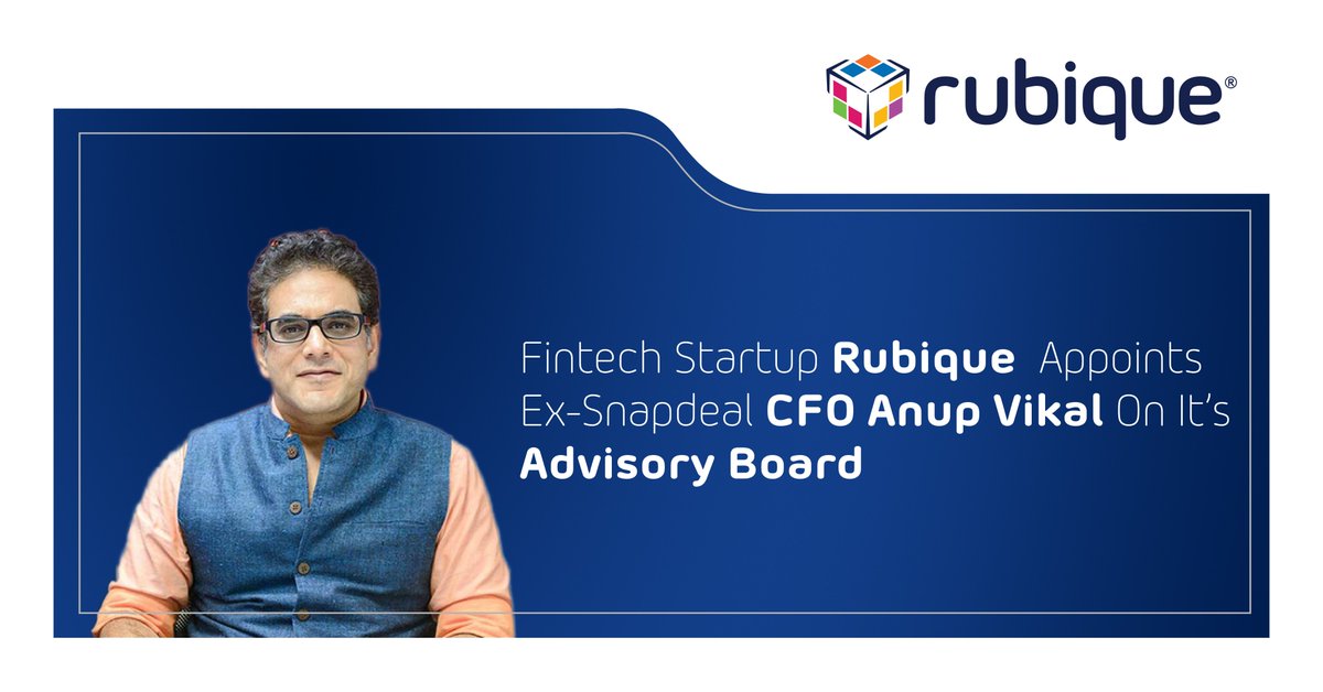 rubiquetech's tweet photo. We are very excited to welcome @Anupvikal to Rubique. His expertise &amp; our youthfulness will drive us to greater heights #justthebeginning #rubique2 #financialmatchmaker https://t.co/4NP2hQ8j6u https://t.co/T43KZGDr8M