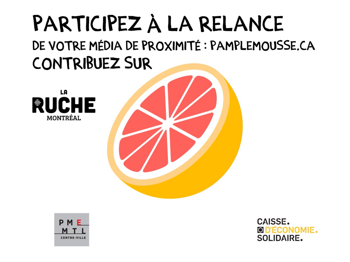 PlateauCom's tweet photo. RT @MAIS893: Après une semaine, la campagne sur @LaRucheQuebec pour @PamplemoussePl @PamplemoussePPa @PamplemousseME a permis d'amasser près de 6000 $. Merci, et continuez à contribuer et à partager! #sauvonspamplemousse #sauvonslinfo https://t.co/F3l4tMgSGm