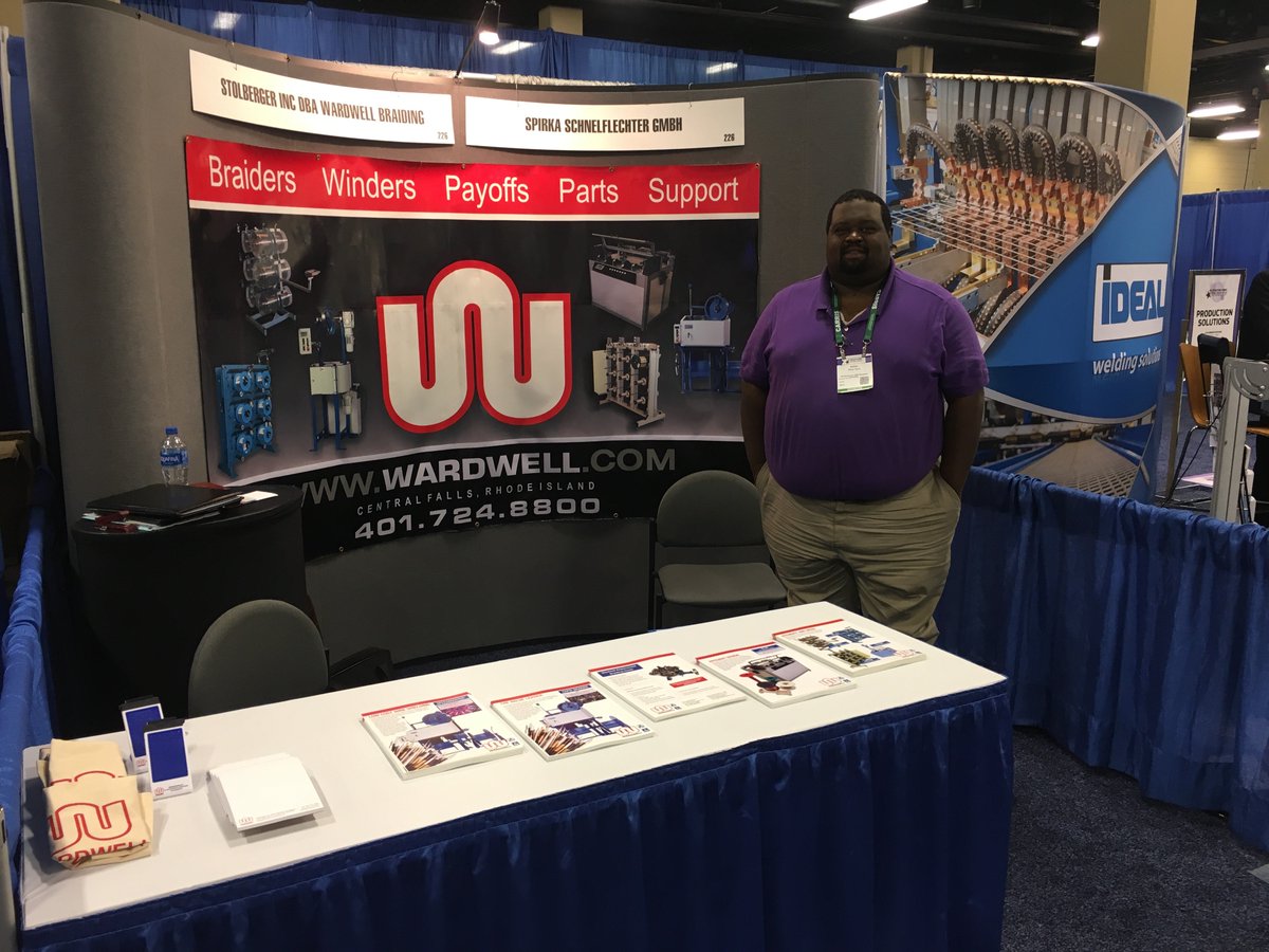 Wardwell_Co's tweet photo. We've had some really successful #tradeshows lately! Thanks @EWPTE2018 for having us and also @WireAssociation at #WireExpo2018. 
#ElectricalWireProcessingTechnologyExpo #WireExpo18 #WireExpo @Wire_World @WireJournal #WireBraiding #BraidingMachine #Wire #Braiders #RhodeIslandmfg https://t.co/Dz4Xkswrs4