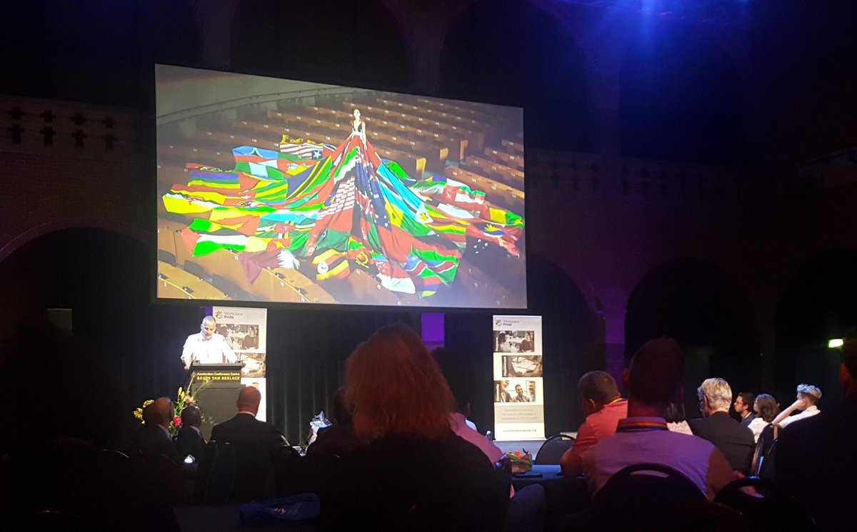 amsterdamdress's tweet photo. Art as a means to contribute to advancing LGBTI rights. #wpcon2018 https://t.co/K9kt1V5HnX