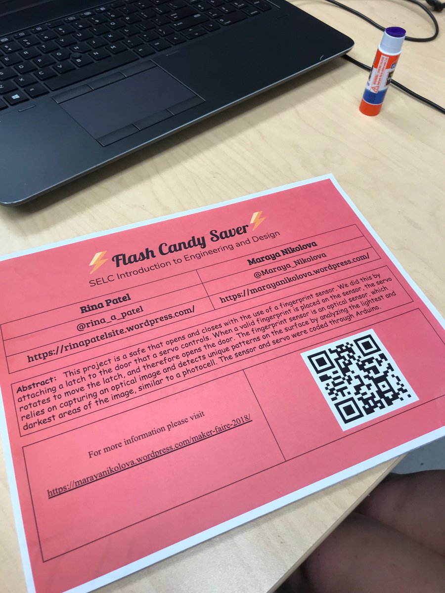 rina_a_patel's tweet photo. We finished our Maker Faire project! @Maraya_Nikolova https://t.co/lIOKEMdj2U