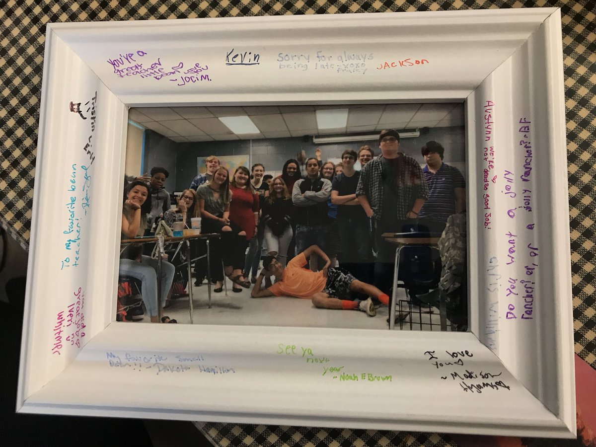 Miss_Nugent_Sci's tweet photo. Successfully ugly cried before 8:30 this morning because of the precious gift given to me by some of my 1st period class. I will always treasure my #firstclassever @rvkschools @RVKPanthers #firstclassforever https://t.co/PMYp80rLfJ