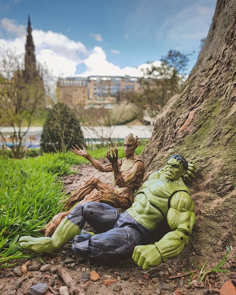 It's a hard life...

Groot and Hulk take a break from saving the world in Edinburgh's Princes Street Gardens.

#UncoverEdinburgh #Avengers (📸: @Kerbans on Instagram)