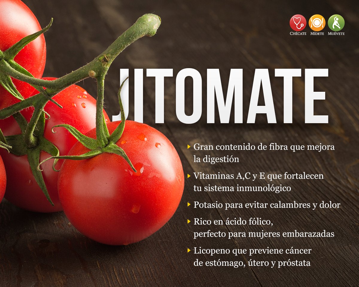 Tu_IMSS's tweet photo. El #jitomate contiene #licopeno, antioxidante eficaz contra los radicales libres. ¡Conoce más de sus beneficios! 🍅🍅🍅 https://t.co/RSYfD4fMox