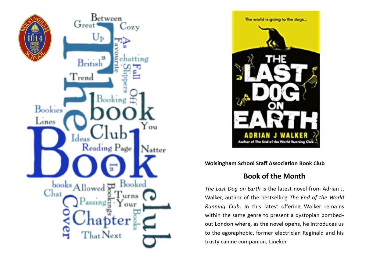 wolsinghaminfo's tweet photo. @wolsinghaminfo Staff Association Book Of The Month @adrianwalker A second read for our Book Club by this author #TheEndofTheWorldRunningClub. https://t.co/X3QPz3SaqM