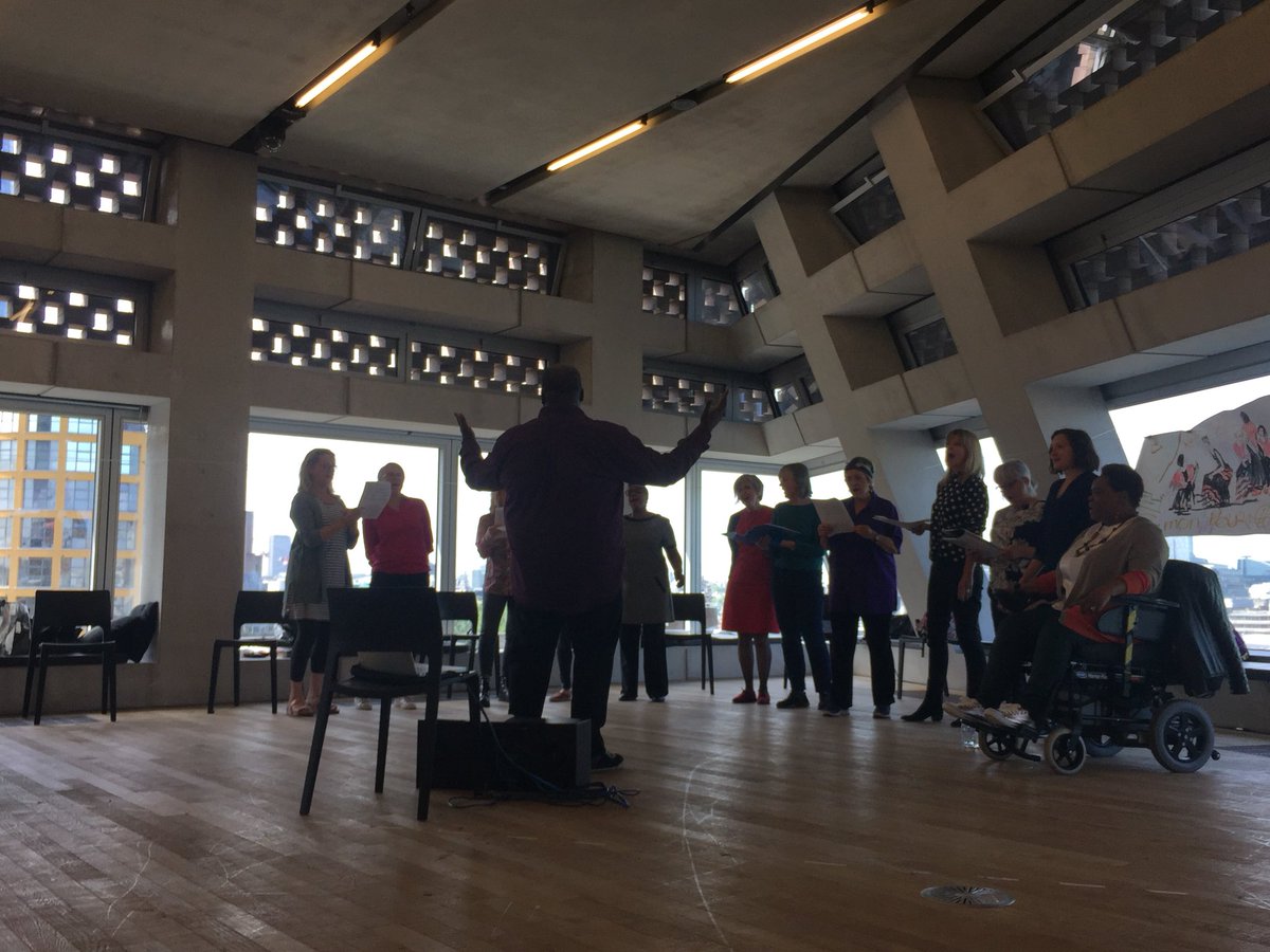 Rachelsian_'s tweet photo. Some members of our brilliant @HackneyEmpire Community Choir performing today at REGENERATION @TateExchange https://t.co/u3pJF1QYLf