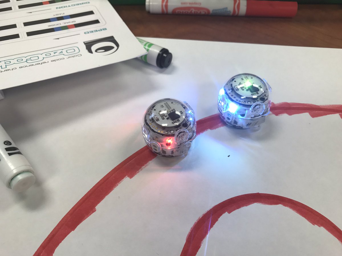 GorakBrandi's tweet photo. 6th graders celebrating completion of our robotics unit.  Robots from WWS Foundation Grant.  Ozobots and Cosmo fun! .  #wwsrocks https://t.co/iZpmTGqgQV