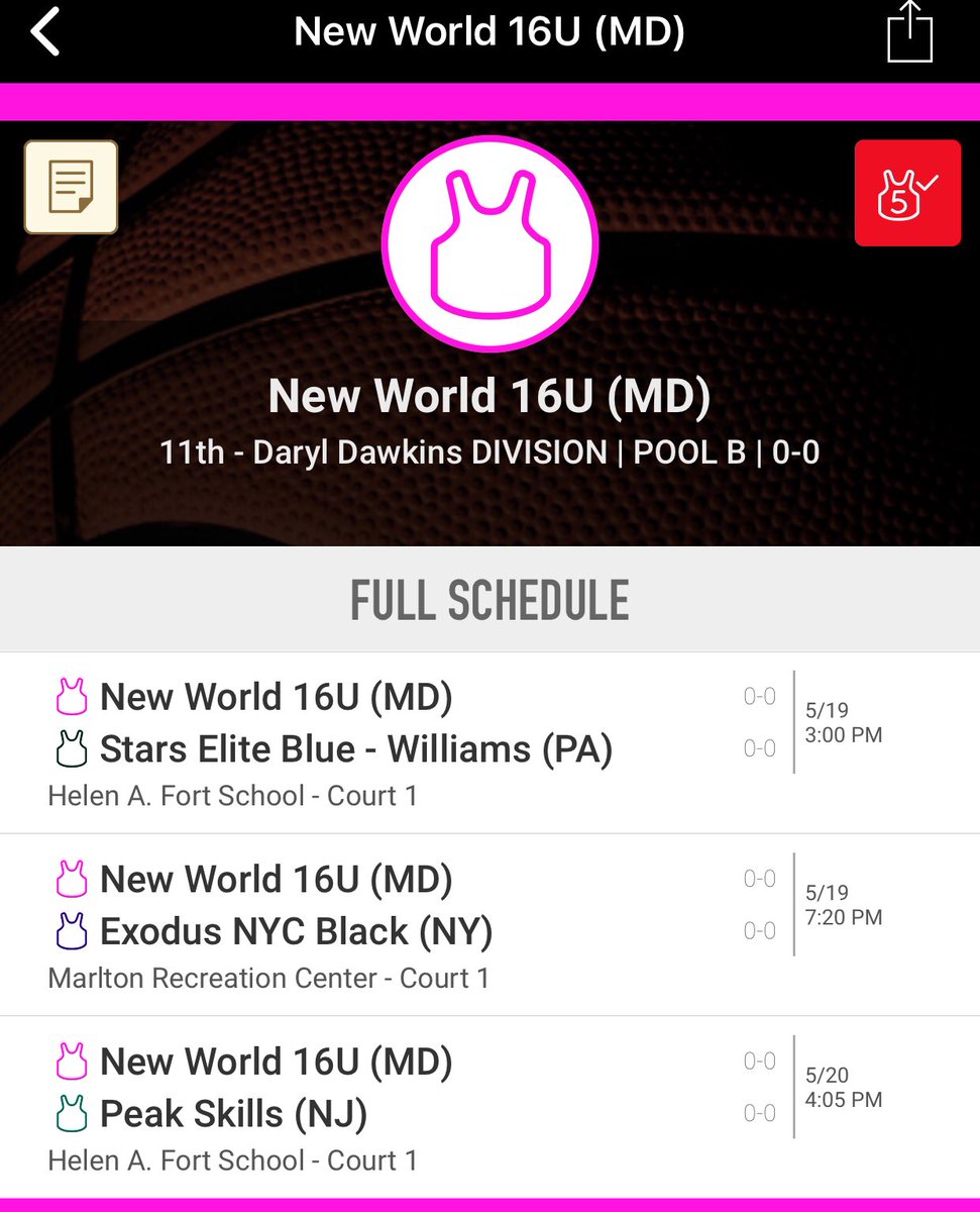 NewWorldGBB17U's tweet photo. This is the New World 16U schedule for @PhillyFaceOff @UAbasketball #NewWorld #TimeToGetActive https://t.co/BOEA9DtENO