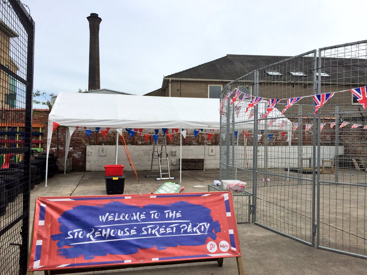 _TheStorehouse's tweet photo. Preparations coming along nicely for Storehouse Street Party tomorrow! Come join us, 10.30am-4.00pm in Mansfield Street. Lots for all the family to do. https://t.co/he6wbVLXkq