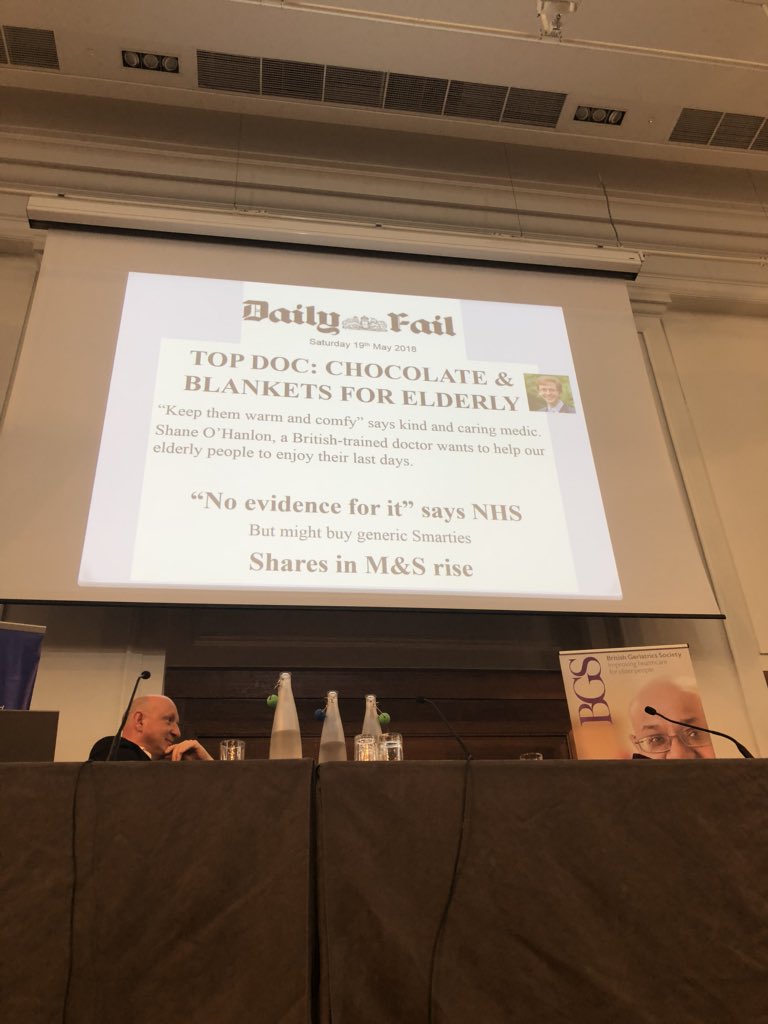 AgeAnaesthesia's tweet photo. Debate! @drohanlon makes an impassioned and often funny argument that we deny the frail surgery #BGSconf #AAAPOPS #AAAConf https://t.co/ZP5y420VYX