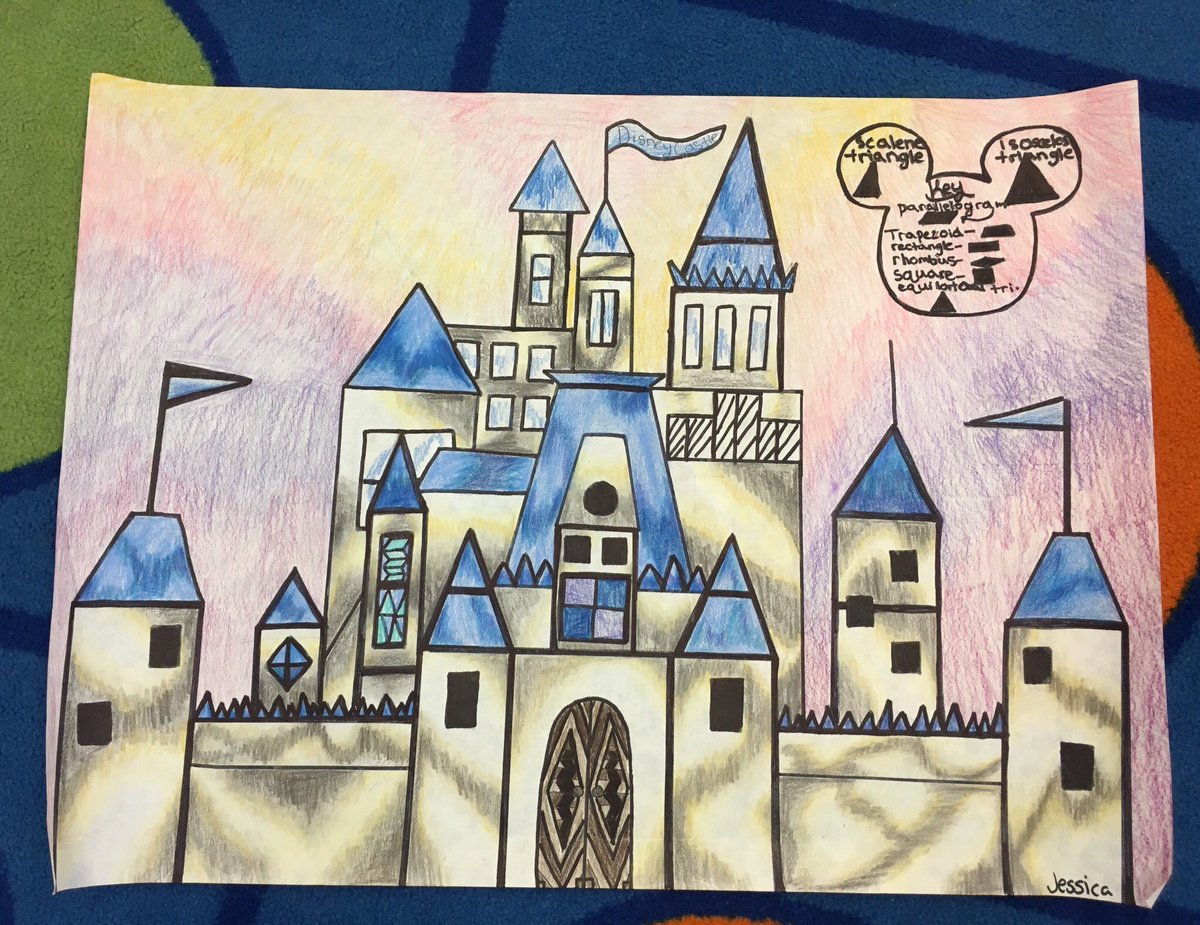 Kellystalling1's tweet photo. 5th grade bringing math to life-Ss researched shapes, their properties, similarities &amp; differences and created architectural drawings where they notified the shapes in their surroundings @WarnsdorferEB #proudteacher https://t.co/1H5fNhJQ9w