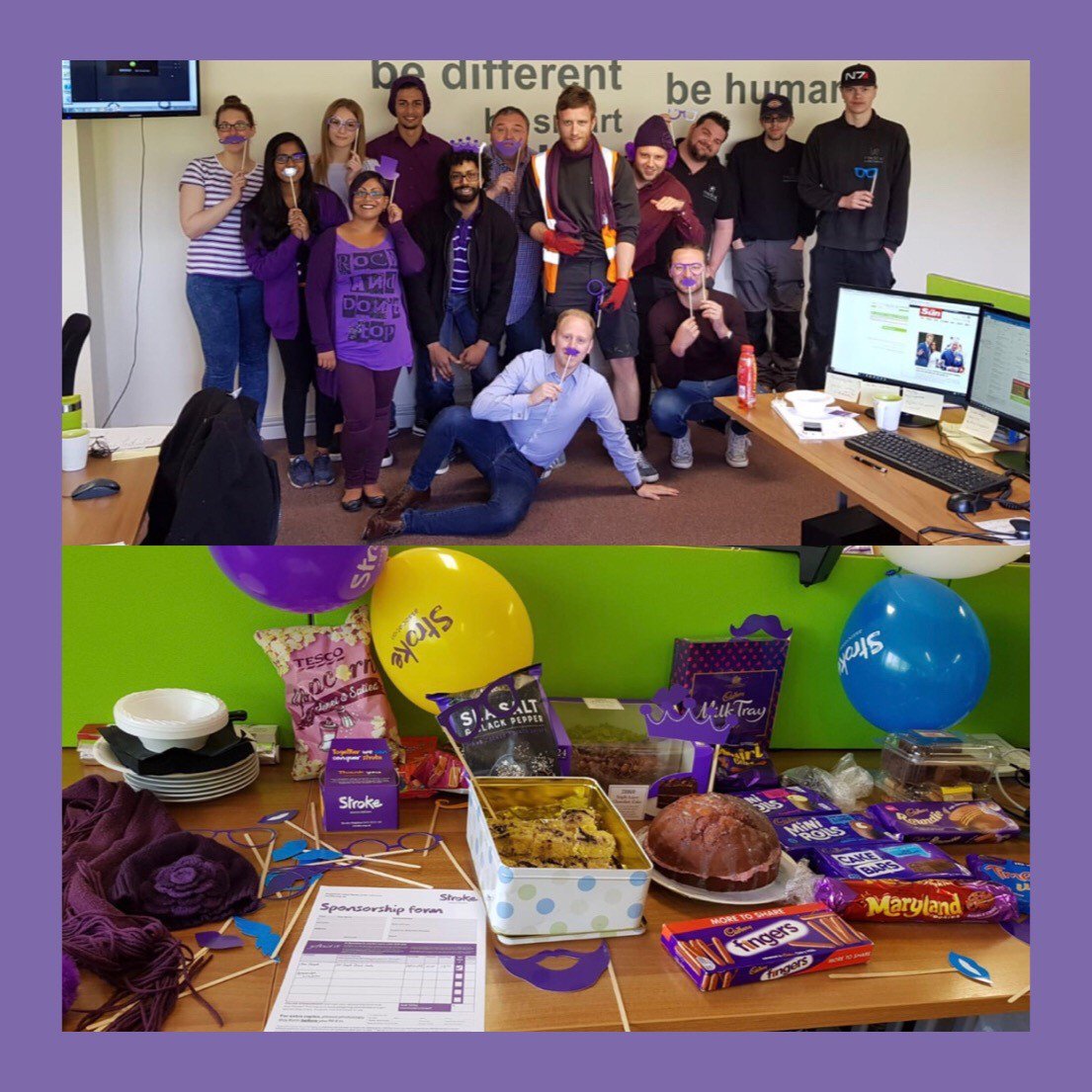 We went purple for pounds! We are proud to support Stroke Association that provide help and guidance to stroke survivors. Our purple party went off with a bang!💜 #MakeMayPurple #StrokeAssociation <a href="/TheStrokeAssoc/">Stroke Association</a>