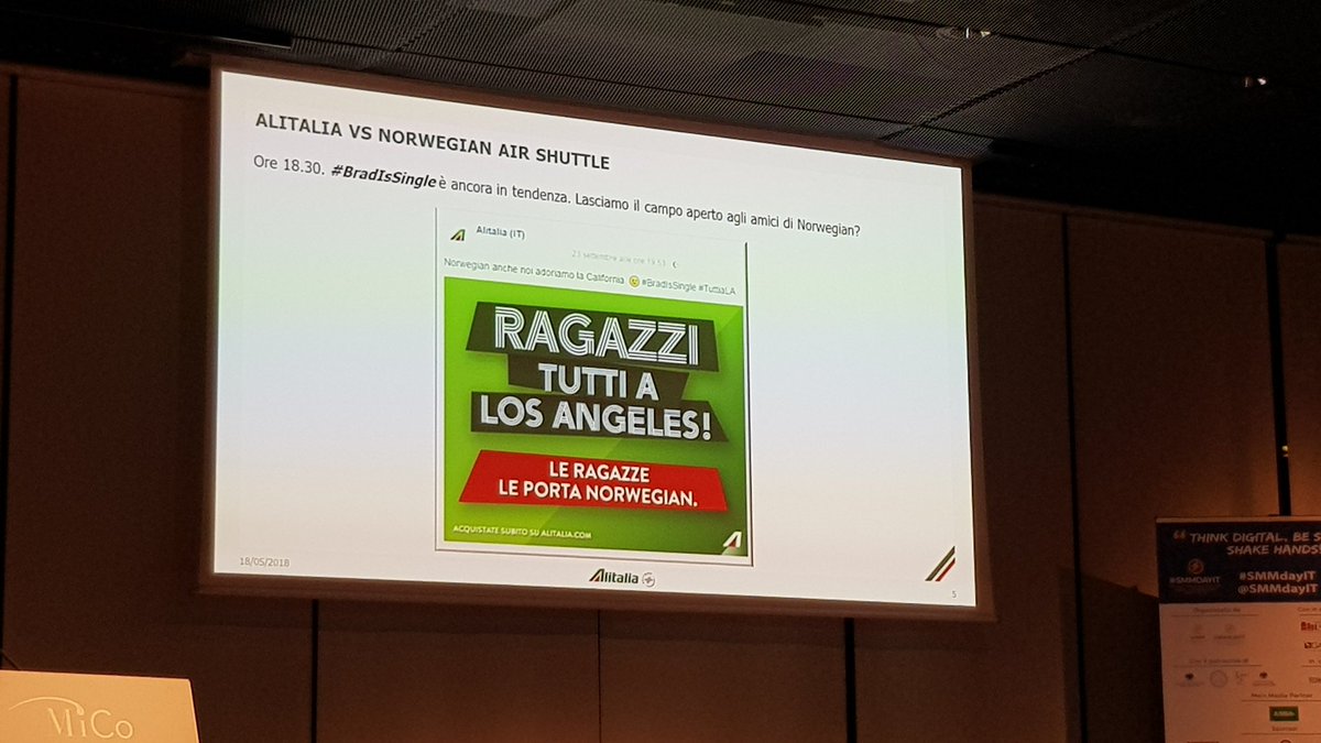 SaelyL's tweet photo. Andrea La Corte I più bravi a cogliere quel trend ma...@Alitalia #RealTime #SMMdayIT https://t.co/Mk5Ia2KZQB