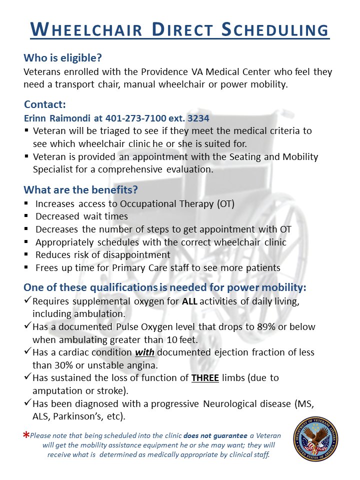 Vaprovidence On Twitter Wheelchair Direct Scheduling Is