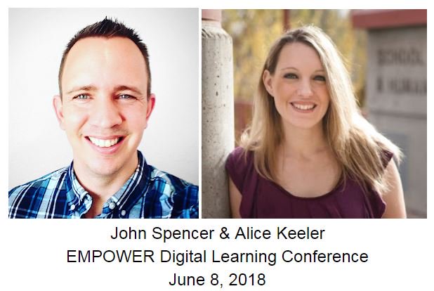 We are excited to announce that we have both <a href="/spencerideas/">Dr. John Spencer</a> and <a href="/alicekeeler/">Alice Keeler</a> as Keynote speakers for our EMPOWER Digital Learning Conf. Perfect opportunity for <a href="/KleinISD/">Klein ISD</a> #P2Pinvestors to learn about designing &amp; creating from these experts!
Learn more at kisd.us/empower.