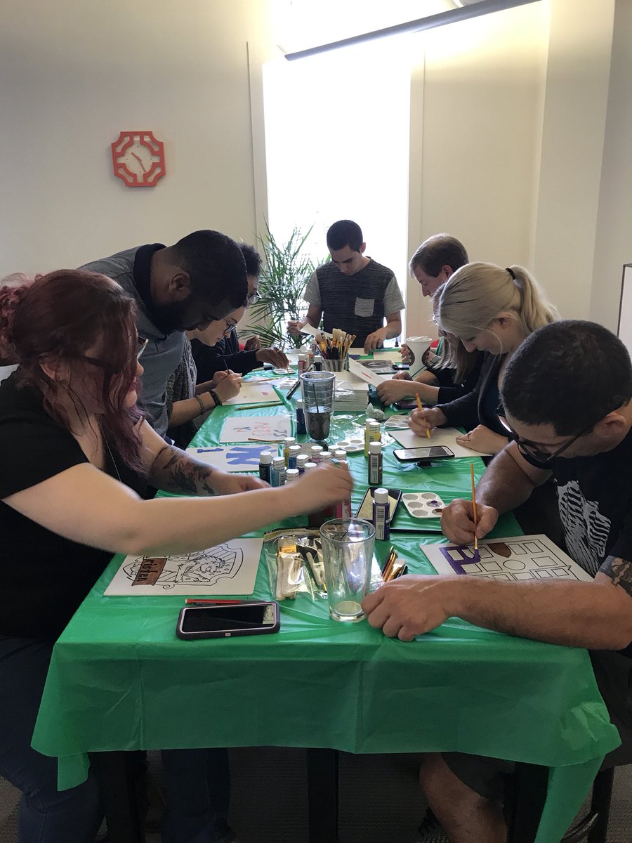 winmo's tweet photo. One of the perks of @redbooks, @AARpartners and @AccessConfident joining the #Winmo family? More people to paint with! #CollaborationStation https://t.co/vU7upleEd5