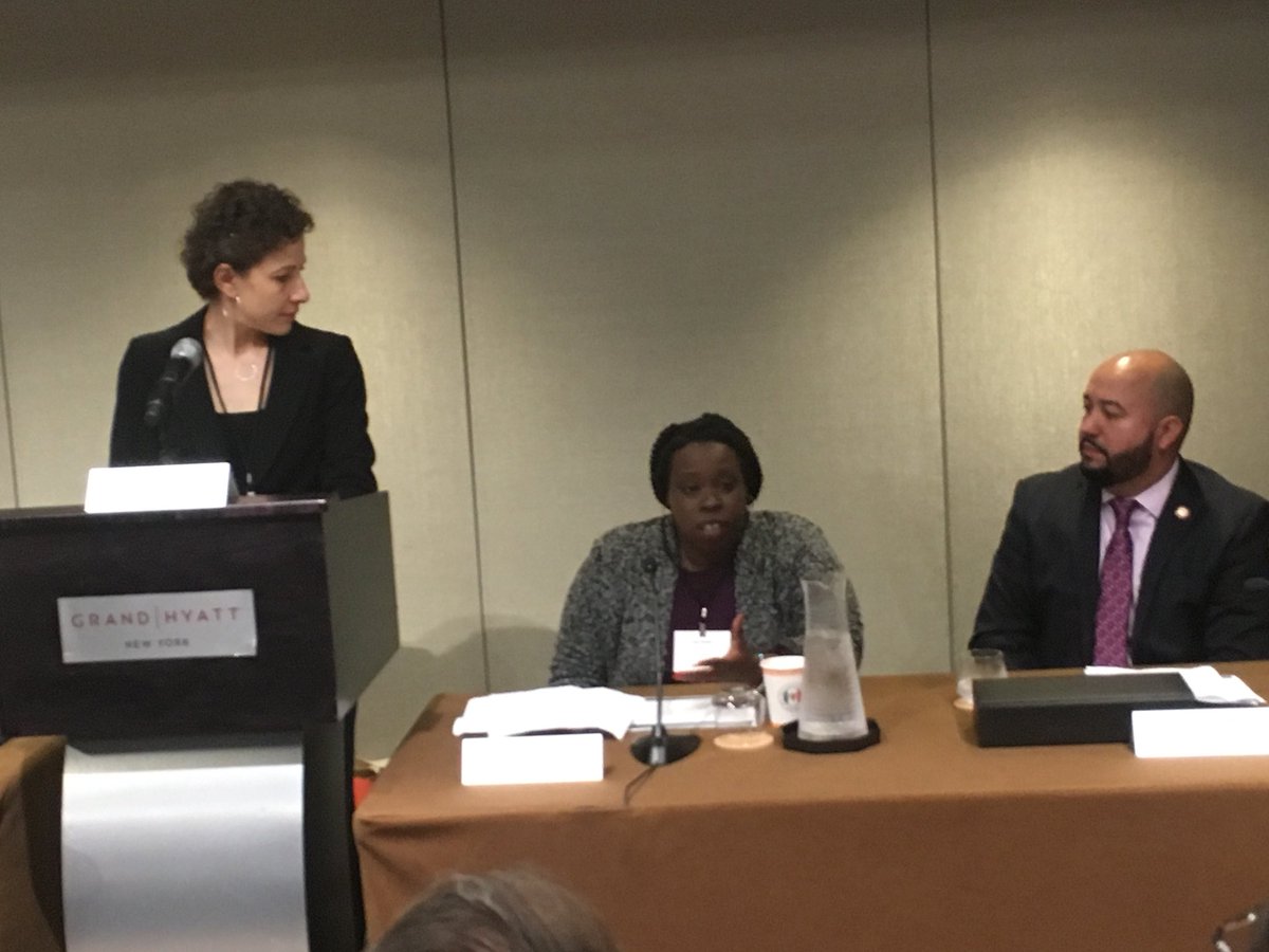 Leah James on panel with land use chair councilman Salamaica at AHND Community Development Conference #sustainableHarlem