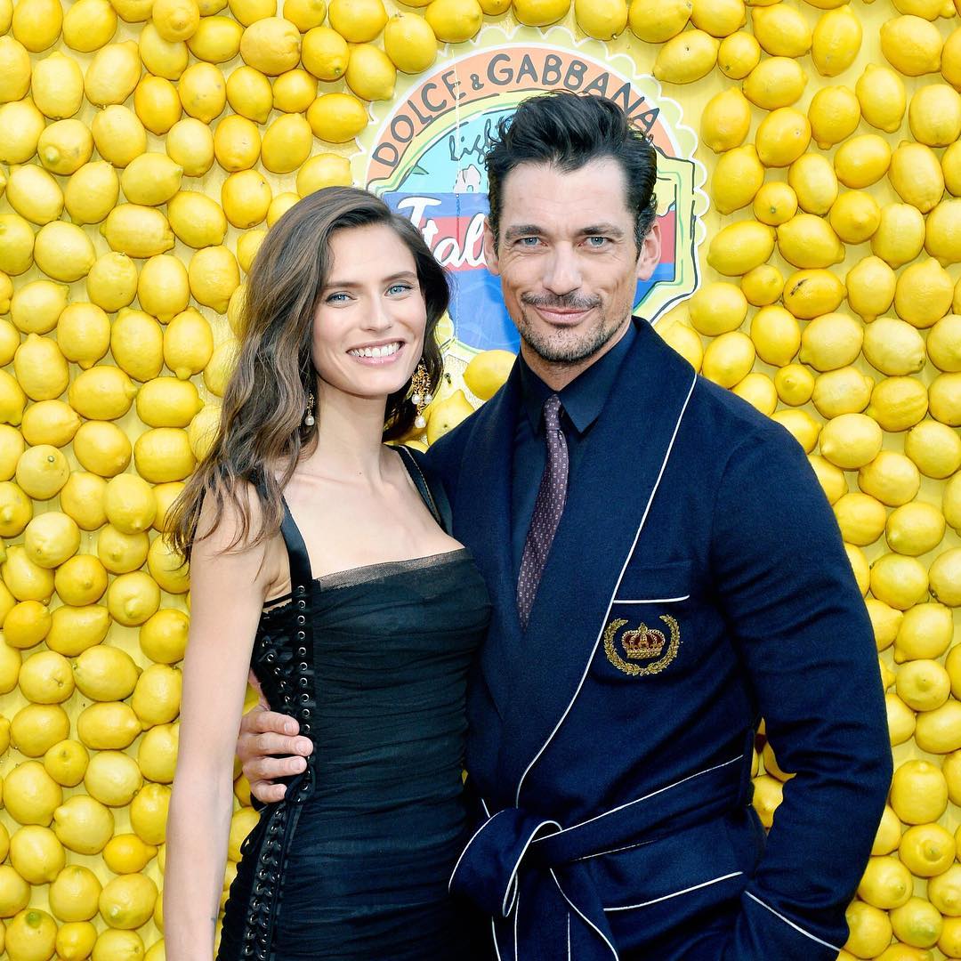 #DavidGandy and #BiancaBalti yesterday in Los Angeles for <a href="/dolcegabbana/">Dolce&Gabbana</a>  #DGLightBlue
