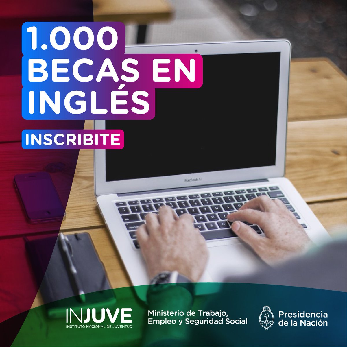 ¿Querés mejorar tu perfil laboral? Hay 1000 becas en cursos de inglés que te están esperando.
¡Inscribite!  👉 tuprimerlaburo.com.ar/injuve/postula…